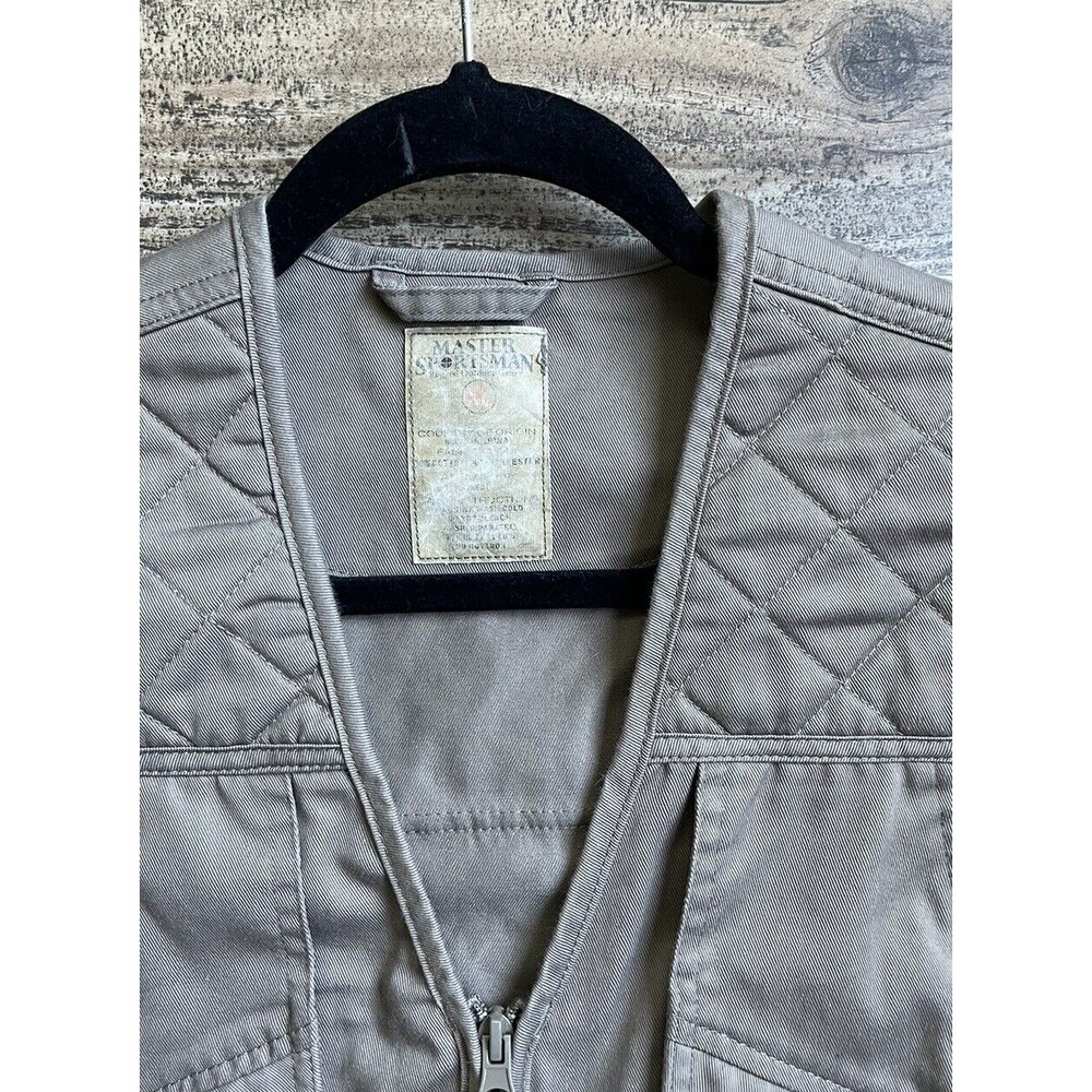 Master Sportsman Rugged Outdoor Gear Vest Mens Size XL Zipper Multi Pockets Fish - Picture 3 of 8